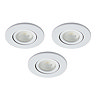 3 x Ellis & Co IP65 LED White Round Tiltable Bathroom Downlights