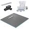 300 Linear 1000 x 1000 Wet Room Walk In Square Tray Former Kit (End Waste) Large Image