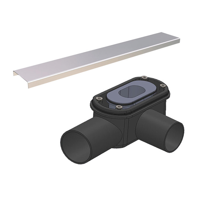 300 Linear 1600 x 900 Wet Room Walk In Rectangular Tray Former Kit (End Waste) Profile Large Image