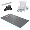 300 Linear 1600 x 900 Wet Room Walk In Rectangular Tray Former Kit (End Waste) Large Image
