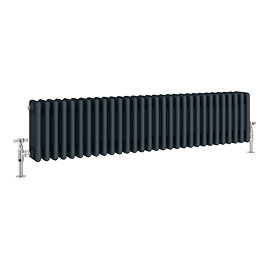 300 x 1340mm Cast Iron Style Traditional 4 Column Anthracite Radiator