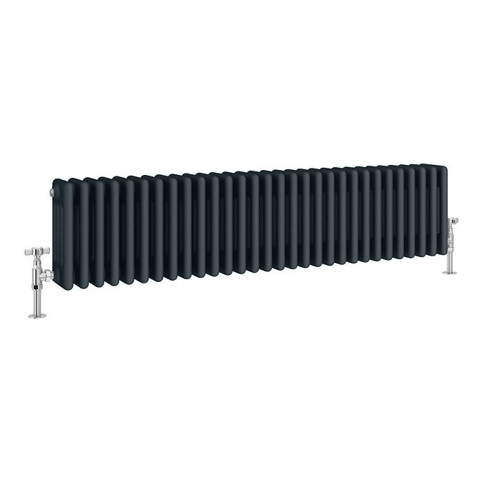 300 x 1340mm Cast Iron Style Traditional 4 Column Anthracite Radiator