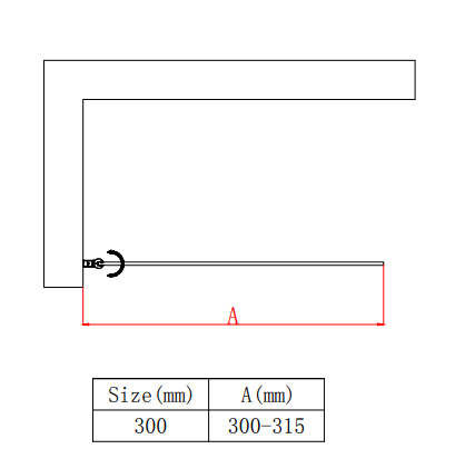 300 x 1400mm Mini Curved Pivot Bath Screen