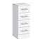 Alaska 300mm Deep 4 Drawer Unit (High Gloss White - Depth 300mm) Large Image