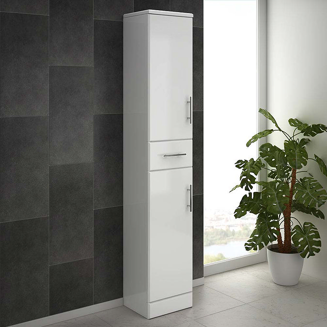 Alaska 350mm Tallboy Unit (High Gloss White - Depth 300mm)  Feature Large Image