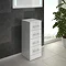 Alaska 300mm Deep 4 Drawer Unit (High Gloss White - Depth 330mm) Profile Large Image