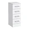 Alaska 300mm Deep 4 Drawer Unit (High Gloss White - Depth 330mm) Large Image