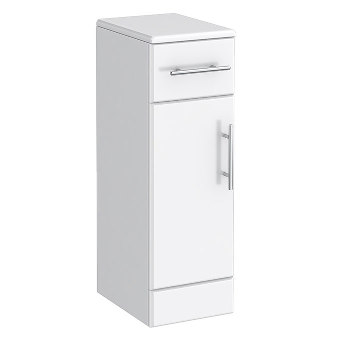 Alaska 250mm Deep Cupboard (High Gloss White - Depth 330mm) Large Image