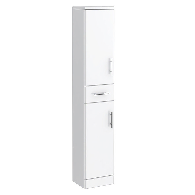 Alaska 350mm Tallboy Unit (High Gloss White - Depth 330mm) Large Image