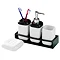 4 Piece Square Ceramic Bathroom Set - 1601232 Large Image