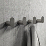 4 x Arezzo Gunmetal Grey Robe/Towel Hooks