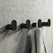 4 x Arezzo Matt Black Towel Hooks  Large Image