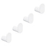 4 x Arezzo Matt White Robe Hooks  Profile Large Image