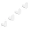 4 x Arezzo Matt White Robe Hooks  Profile Large Image