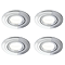 4 x Revive IP65 Chrome Round LED Fire-Rated Bathroom Downlights