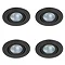 4 x Revive IP65 Matt Black Round Tiltable Bathroom Downlights Large Image