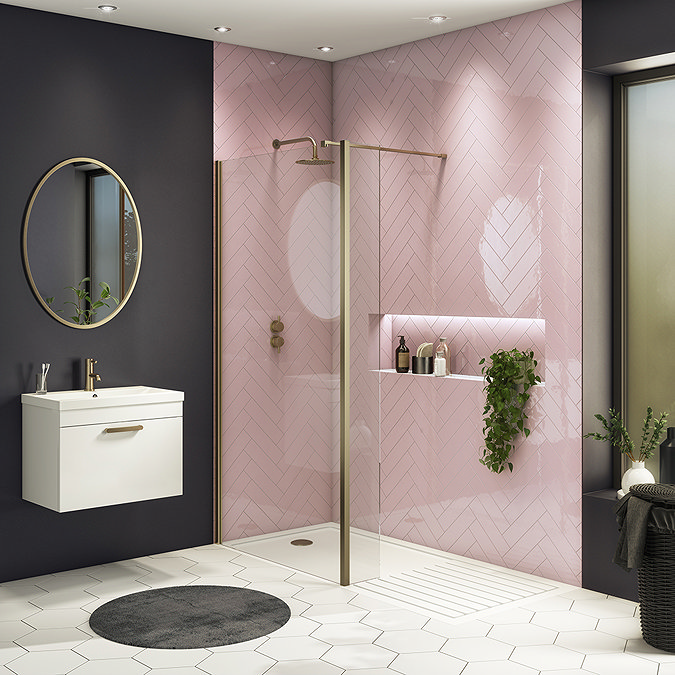 4 x Revive IP65 Satin Brass Round Tiltable Bathroom Downlights Feature Large Image