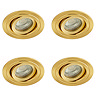 4 x Revive IP65 Satin Brass Round Tiltable Bathroom Downlights Large Image