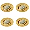 4 x Revive IP65 Satin Brass Round Tiltable Bathroom Downlights Large Image