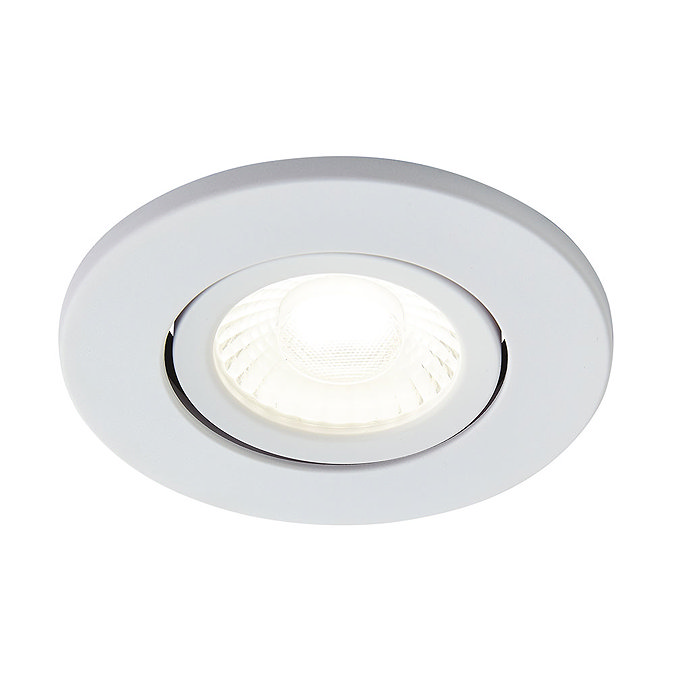 4 x Ellis & Co IP65 LED White Round Tiltable Bathroom Downlights