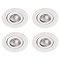 4 x Revive IP65 White Round Tiltable Bathroom Downlights