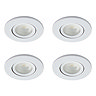 4 x Ellis & Co IP65 LED White Round Tiltable Bathroom Downlights