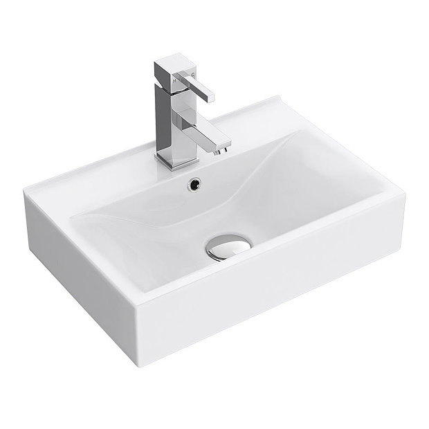 Nova Vanity Sink With Cabinet - 450mm Modern High Gloss White  Newest Large Image