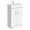 Nova Vanity Sink With Cabinet - 450mm Modern High Gloss White Large Image