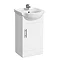 Alaska 950mm Cloakroom Vanity Unit Suite + Basin Mixer (Gloss White - Depth 300mm) Feature Large Ima