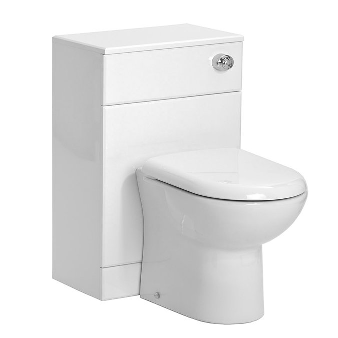 Alaska 950mm Cloakroom Vanity Unit Suite + Basin Mixer (Gloss White - Depth 300mm) Standard Large Im