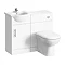 Alaska 950mm Cloakroom Vanity Unit Suite + Basin Mixer (Gloss White - Depth 300mm) Large Image