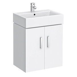 Nova Wall Mounted Vanity - 450mm Gloss White Large Image