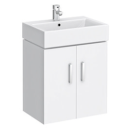 Nova Wall Mounted Vanity - 450mm Gloss White Large Image