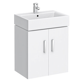 Nova Wall Mounted Vanity - 450mm Gloss White Large Image