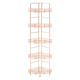 5 Tier Copper Finish Corner Storage Rack Large Image
