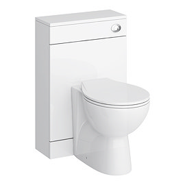 Sienna 500mm BTW Toilet Unit inc. Cistern + Soft Close Seat (Depth 200mm) Large Image