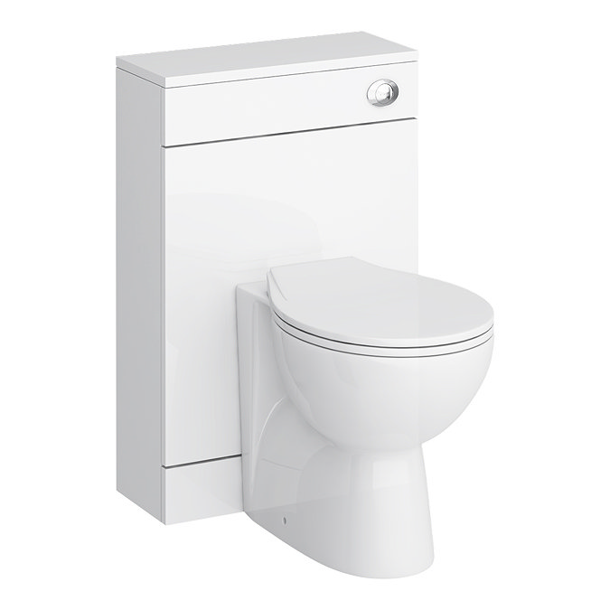 Sienna 500mm BTW Toilet Unit inc. Cistern + Soft Close Seat (Depth 200mm) Large Image