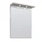 530 x 50mm High Gloss White Mirror with Light Large Image