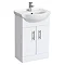 Alaska 550mm Vanity Unit (High Gloss White - Depth 300mm) Large Image