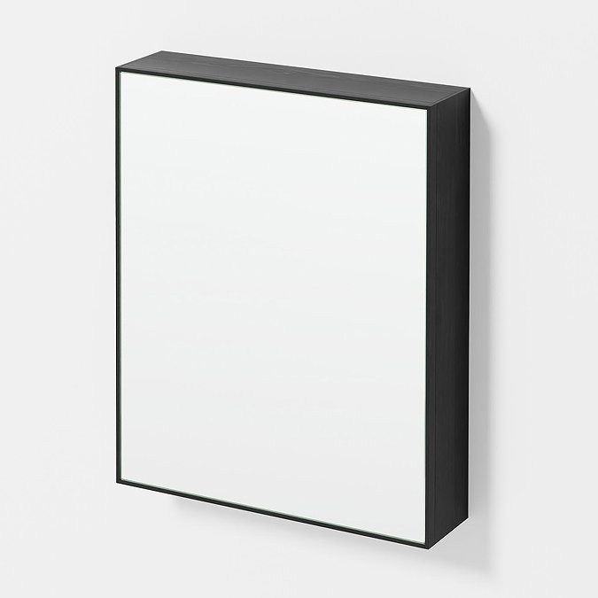 550mm Slimline Mirror Cabinet Dark Oak