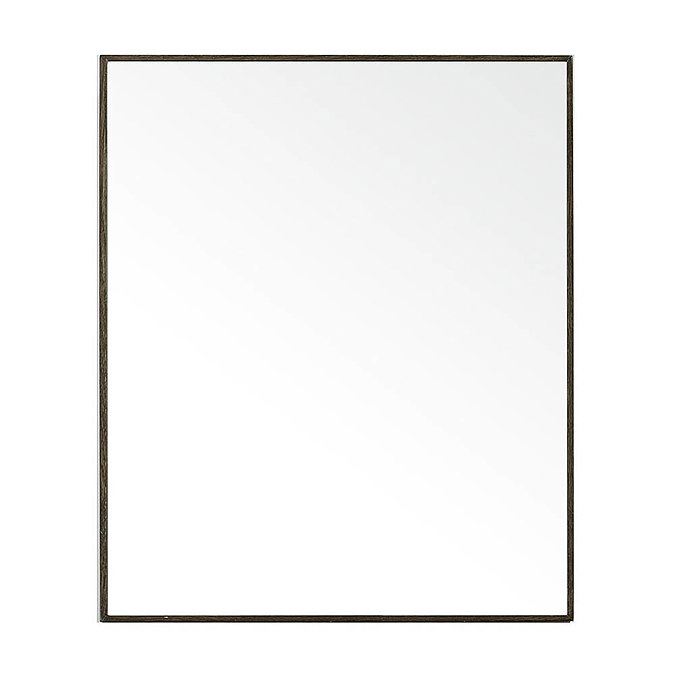 550mm Slimline Mirror Cabinet Dark Oak  In Bathroom Large Image
