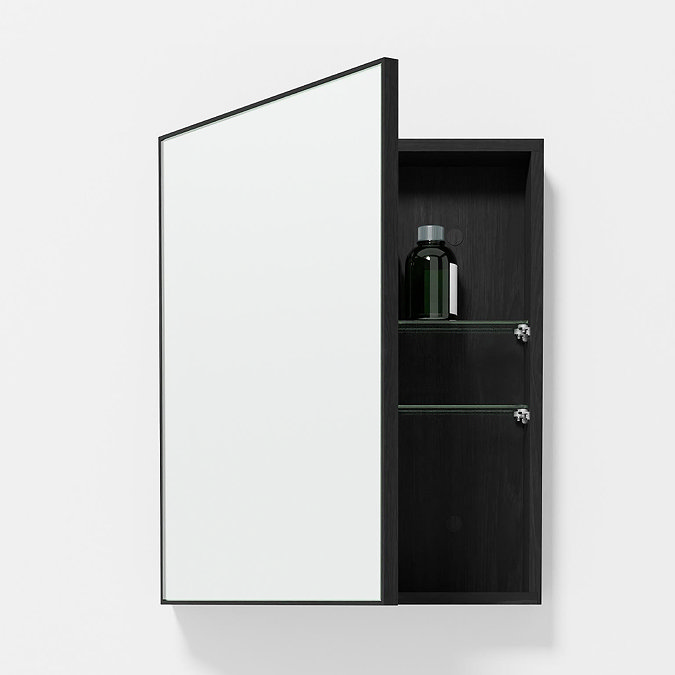 550mm Slimline Mirror Cabinet Dark Oak