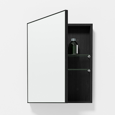 550mm Slimline Mirror Cabinet Dark Oak