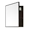 550mm Slimline Mirror Cabinet Dark Oak Large Image