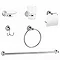6 Piece Chrome Circle Bathroom Set - 1601272 Large Image