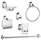 6 Piece Chrome Oval Bathroom Set - 1601271 Large Image