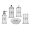 5 Piece Le Bain White Ceramic Bathroom Set Large Image