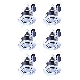 6 x Forum IP65 Chrome Adjustable Downlight