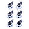 6 x Forum IP65 Chrome Adjustable Downlight