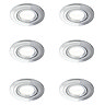 6 x Revive IP65 Chrome Round LED Fire-Rated Bathroom Downlights